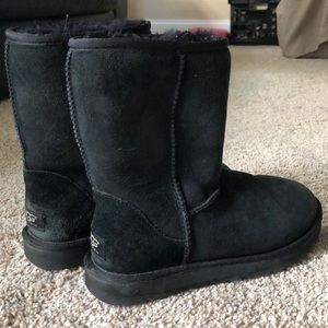Classic short cut ugg boots - black